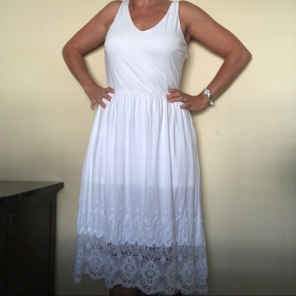 ralph lauren white cotton dress